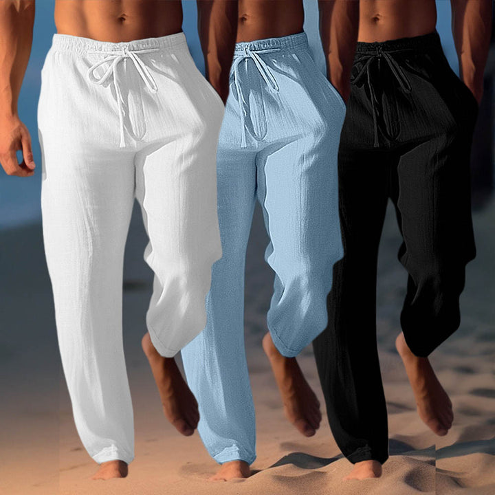 Men’s Lightweight Linen Pants - Relaxed Fit Trousers