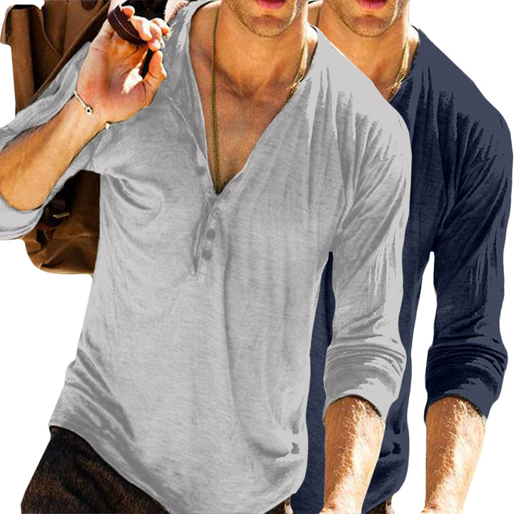 Men’s Premium Cotton Blend Henley T-Shirt – Lightweight, Breathable, Ultra-soft Tee