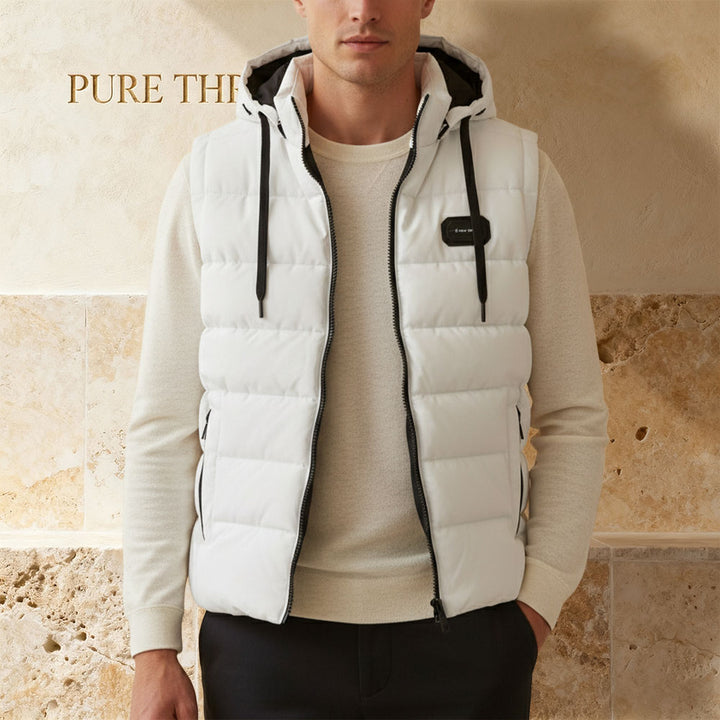 Men's Insulated Puffer Hooded Vest – Lightweight, Ultra-Durable Jacket
