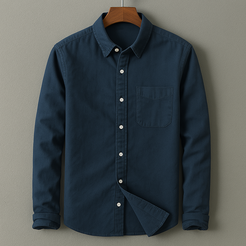 Men’s Classic Linen Shirt – Organic Cotton-Linen Blend , Ultra-light Shirt
