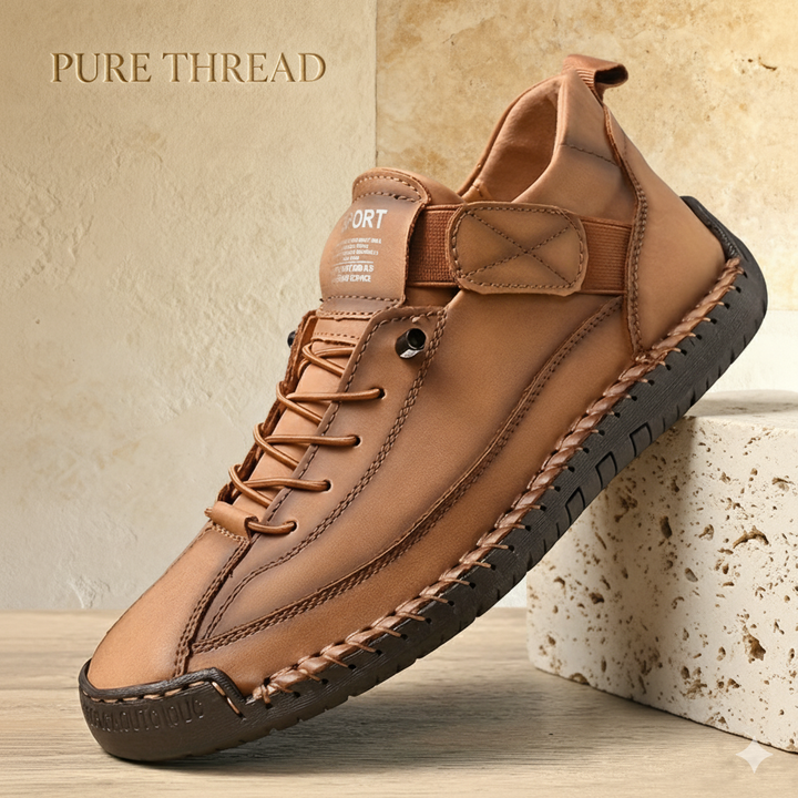 Men’s Handmade Casual Leather Shoes – Flexible Sole, Durable Shoes