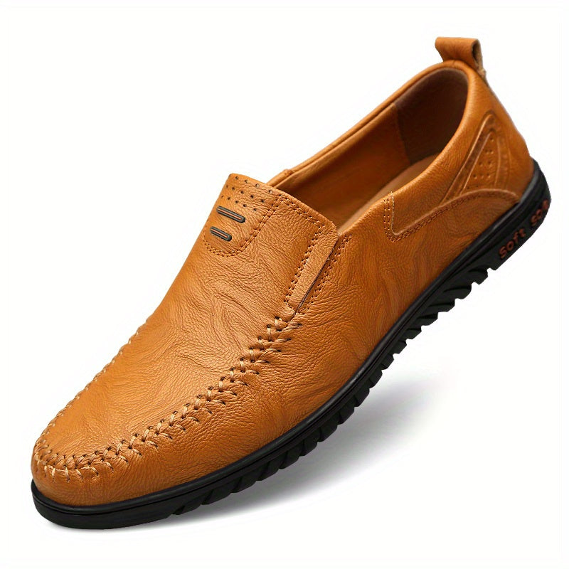 Hand Crafted Casual Leather Loafers – Flexible Sole, Durable Shoes