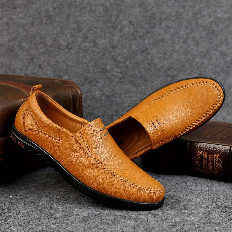 Hand Crafted Casual Leather Loafers – Flexible Sole, Durable Shoes