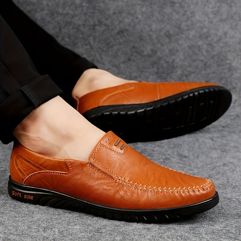 Hand Crafted Casual Leather Loafers – Flexible Sole, Durable Shoes