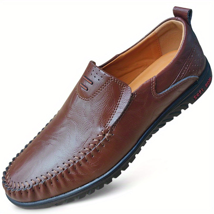 Hand Crafted Casual Leather Loafers – Flexible Sole, Durable Shoes