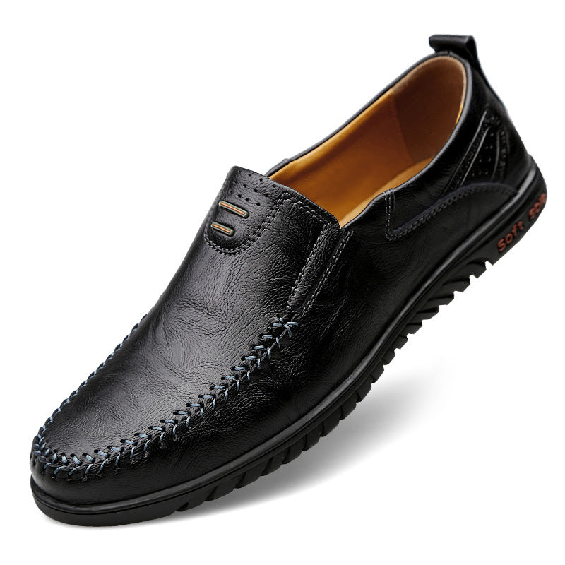 Hand Crafted Casual Leather Loafers – Flexible Sole, Durable Shoes