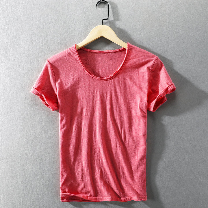 Pure Cotton Crew Neck T-Shirt for Men – Ultra-Soft, Lightweight, Breathable Tee