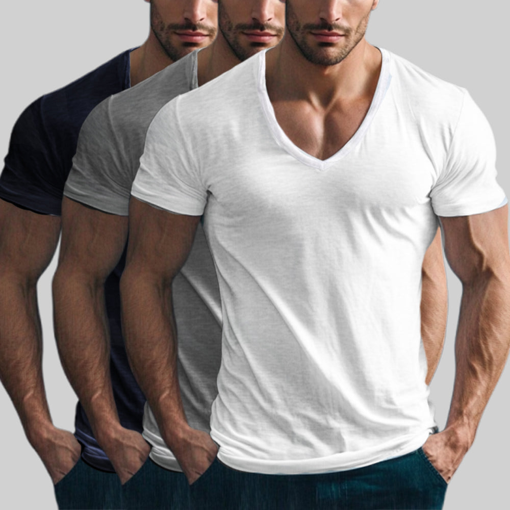 100% Pure Cotton V-Neck T-Shirt – Lightweight, Ultra-soft Tee