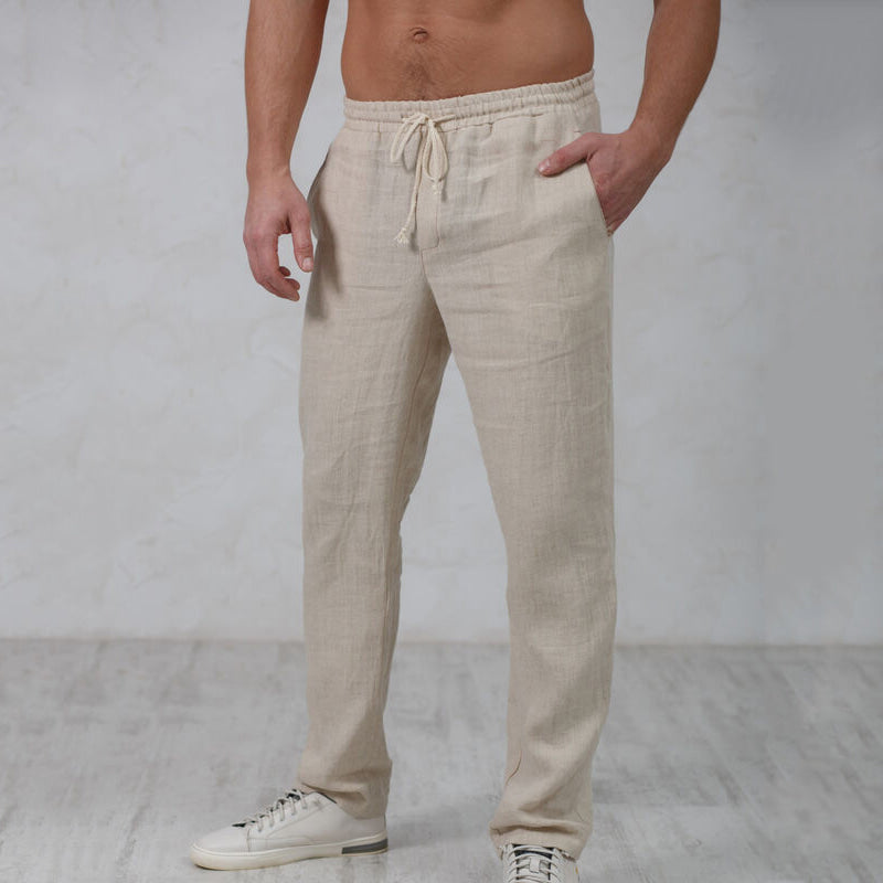 Men’s Classic Cotton-Linen Joggers – Lightweight, Breathable, Relaxed Fit Trousers