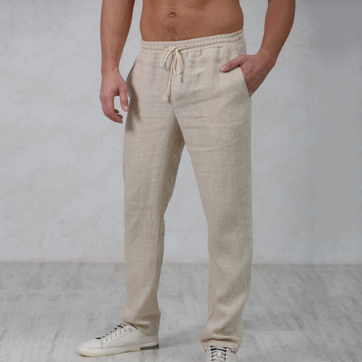 Men’s Classic Cotton-Linen Joggers – Lightweight, Breathable, Relaxed Fit Trousers