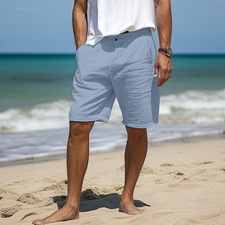 Hand-Stitched Linen Shorts – Lightweight, Textured & Relaxed fit Shorts