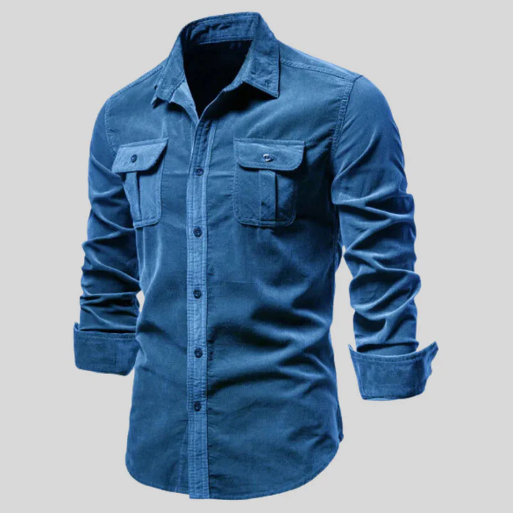 Men's 100% Pure Cotton Corduroy Shirt – Ultra-Durable, Relaxed Fit Shirt