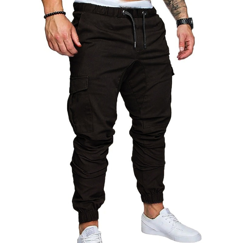 Men’s 100% Pure Cotton Cargo Training Joggers – Multi-Pocket, Ultra-Light, Athletic Pants