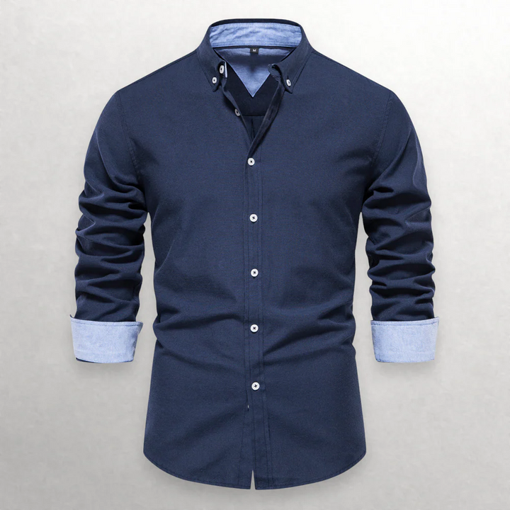 Men's 100% Pure Cotton Button-Down Shirt – Ultra-Soft, Lightweight Shirt