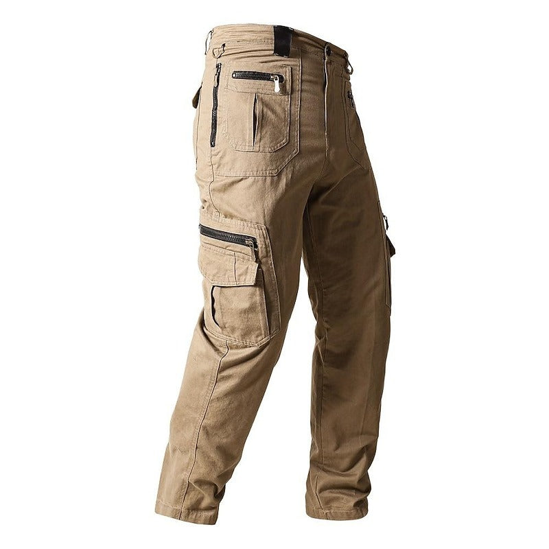 Men’s Classic 100% Cotton Cargo Pants – Ultra-Durable, Multi-Pocket Utility Trousers