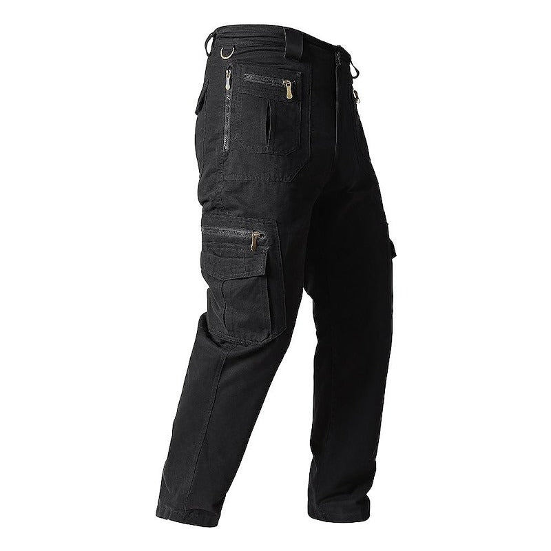 Men’s Classic 100% Cotton Cargo Pants – Ultra-Durable, Multi-Pocket Utility Trousers