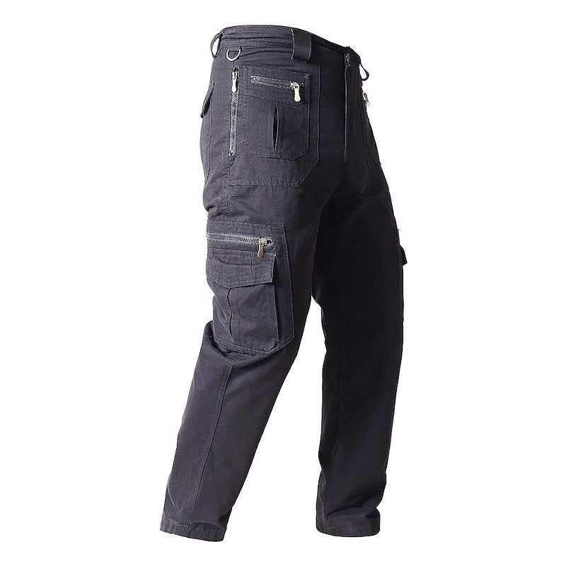 Men’s Classic 100% Cotton Cargo Pants – Ultra-Durable, Multi-Pocket Utility Trousers