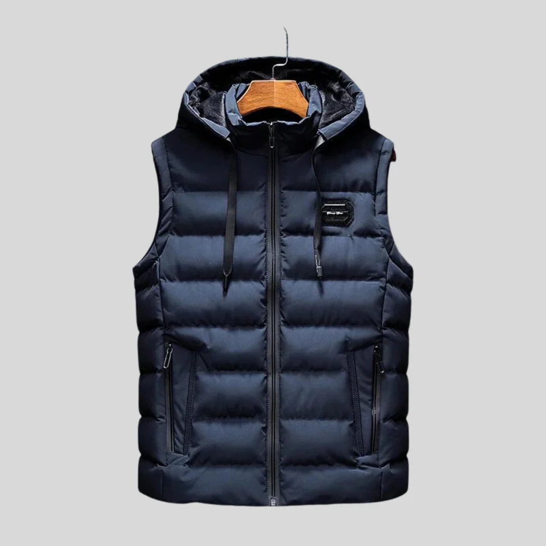 Men's Insulated Puffer Hooded Vest – Lightweight, Ultra-Durable Jacket