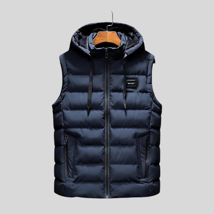 Men's Insulated Puffer Hooded Vest – Lightweight, Ultra-Durable Jacket