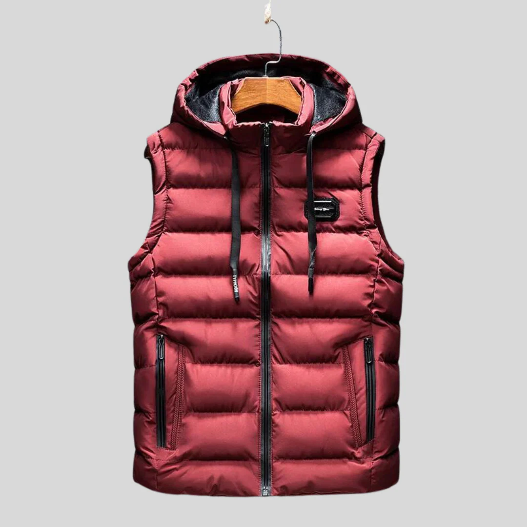 Men's Insulated Puffer Hooded Vest – Lightweight, Ultra-Durable Jacket
