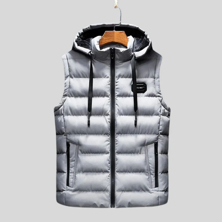 Men's Insulated Puffer Hooded Vest – Lightweight, Ultra-Durable Jacket