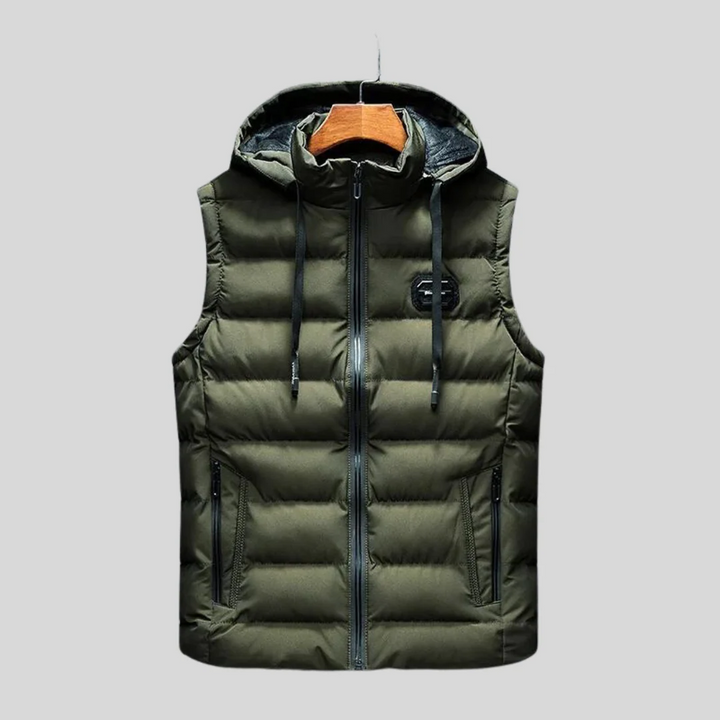 Men's Insulated Puffer Hooded Vest – Lightweight, Ultra-Durable Jacket