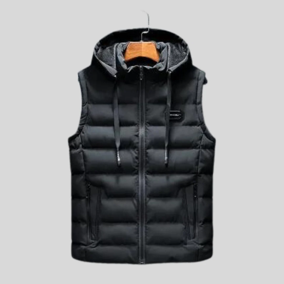 Men's Insulated Puffer Hooded Vest – Lightweight, Ultra-Durable Jacket