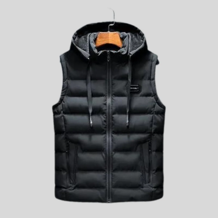 Men's Insulated Puffer Hooded Vest – Lightweight, Ultra-Durable Jacket