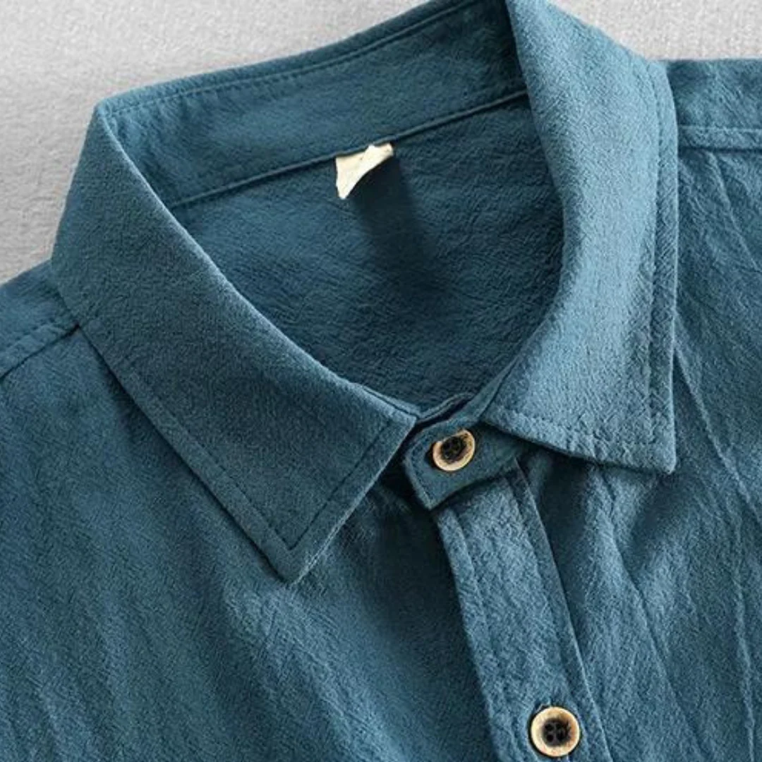 Men's 100% Pure Cotton Button-down Shirt – Ultra-Soft, Lightweight Everyday Shirt