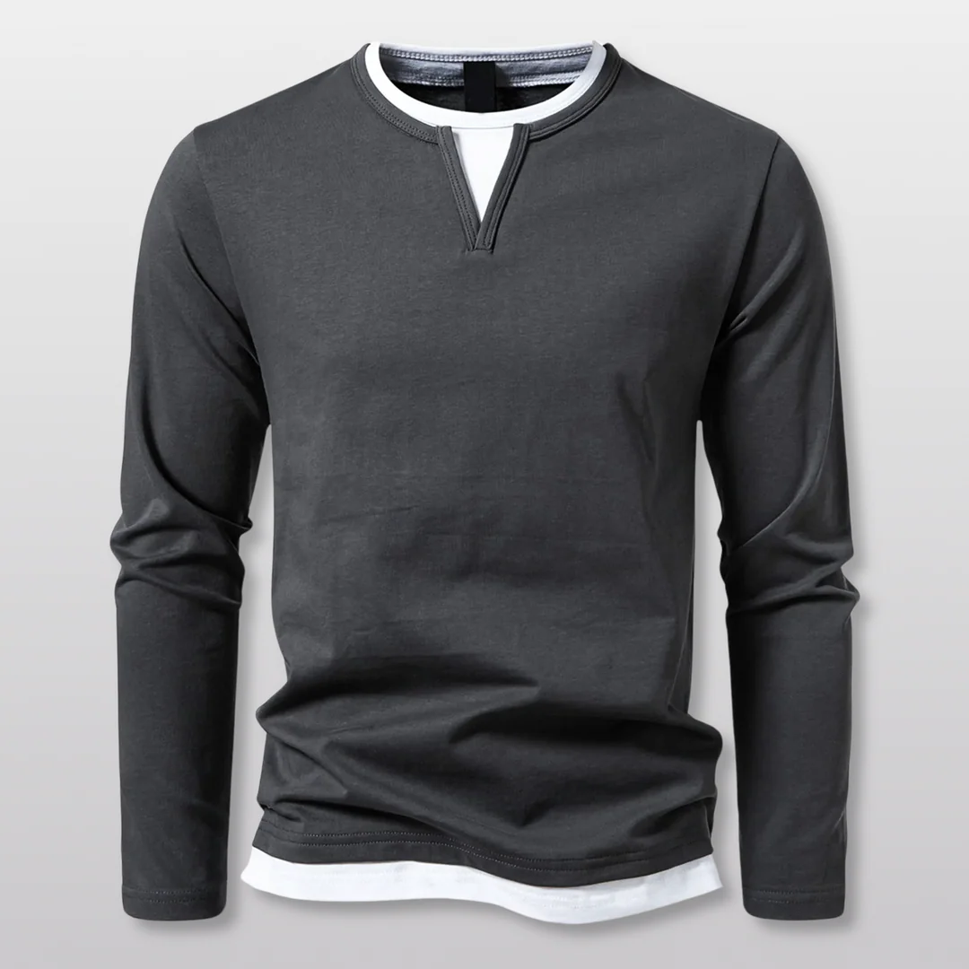 Men's Classic Cotton Blend Long Sleeve T-Shirt – Lightweight, Ultra-Smooth Dailywear Tee