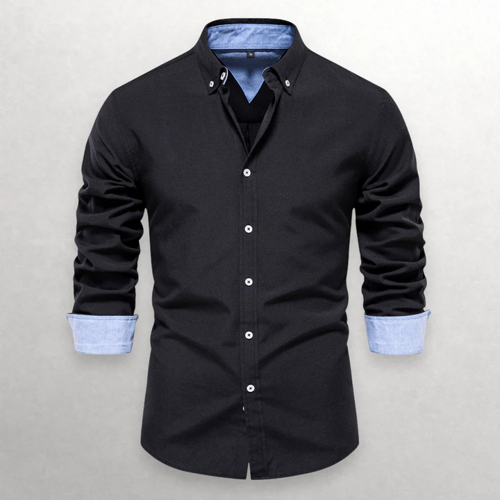 Men's 100% Pure Cotton Button-Down Shirt – Ultra-Soft, Lightweight Shirt