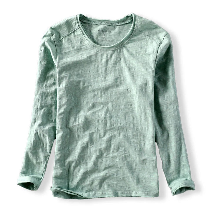 Long Sleeve 100% Organic Cotton T-shirt– Ultra-Soft, Breathable, Comfortable Fit Tee