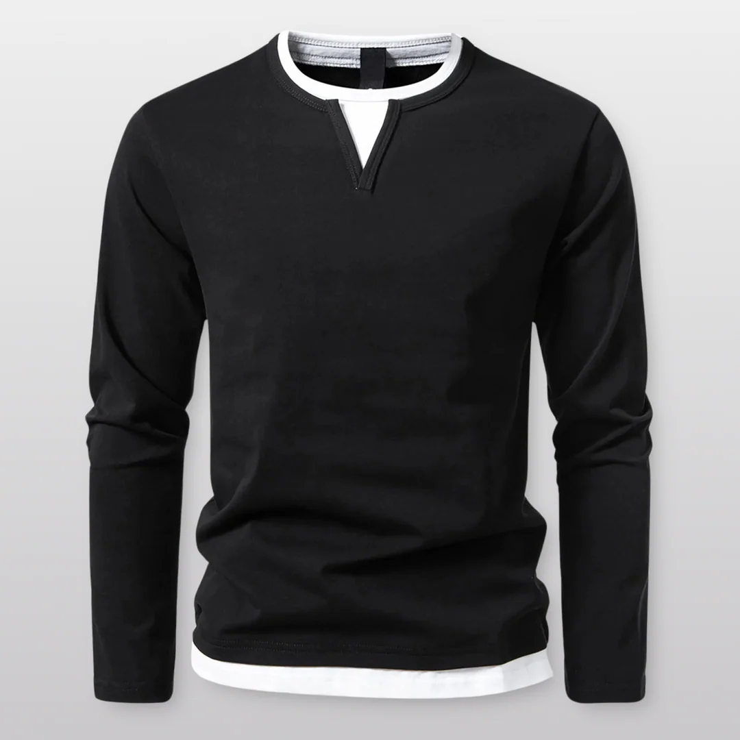 Men's Classic Cotton Blend Long Sleeve T-Shirt – Lightweight, Ultra-Smooth Dailywear Tee
