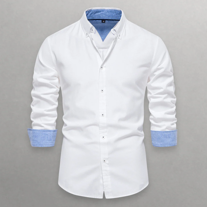Men's 100% Pure Cotton Button-Down Shirt – Ultra-Soft, Lightweight Shirt