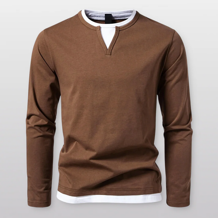 Men's Classic Cotton Blend Long Sleeve T-Shirt – Lightweight, Ultra-Smooth Dailywear Tee