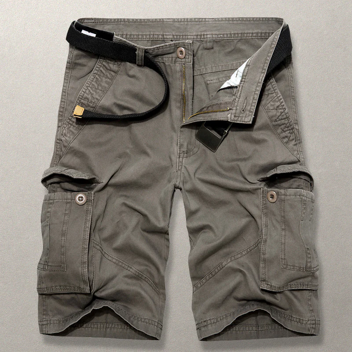 Men's Cotton Blend Utility Cargo Shorts – Multiple Pockets, Durable Shorts