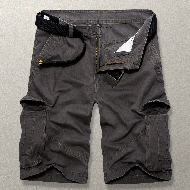 Men's Cotton Blend Utility Cargo Shorts – Multiple Pockets, Durable Shorts