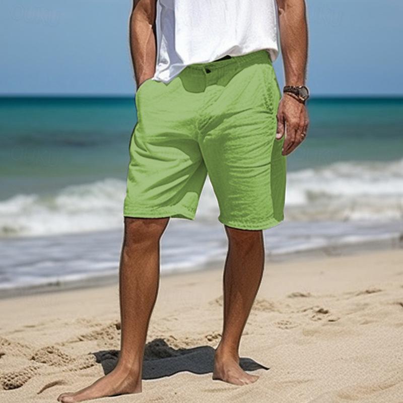 Hand-Stitched Linen Shorts – Lightweight, Textured & Relaxed fit Shorts