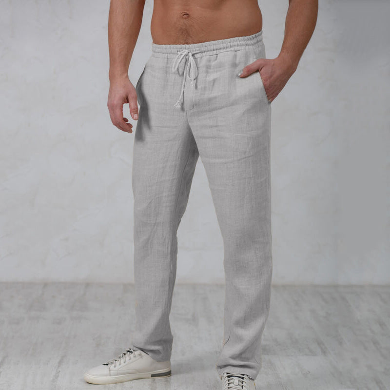 Men’s Classic Cotton-Linen Joggers – Lightweight, Breathable, Relaxed Fit Trousers
