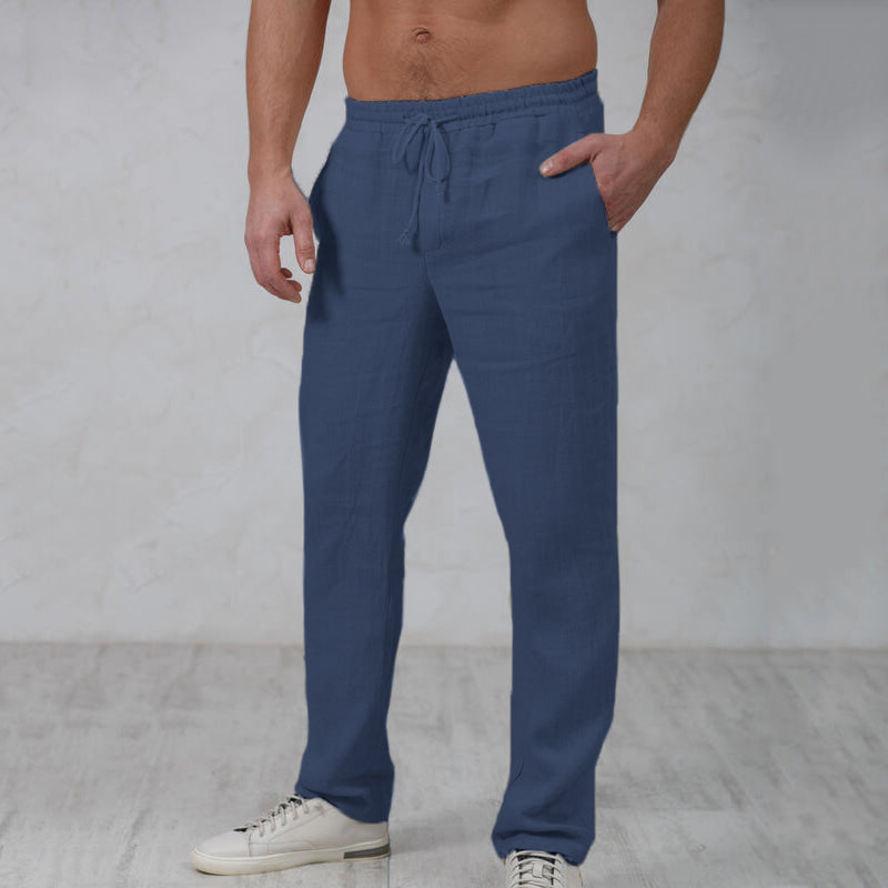 Men’s Classic Cotton-Linen Joggers – Lightweight, Breathable, Relaxed Fit Trousers